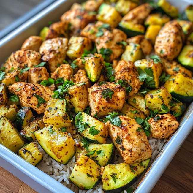 Easy Baked Chicken and Zucchini
