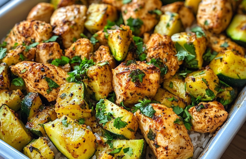 Easy Baked Chicken and Zucchini