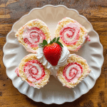 Sweet Strawberry Shortcake Cheesecake Rolls