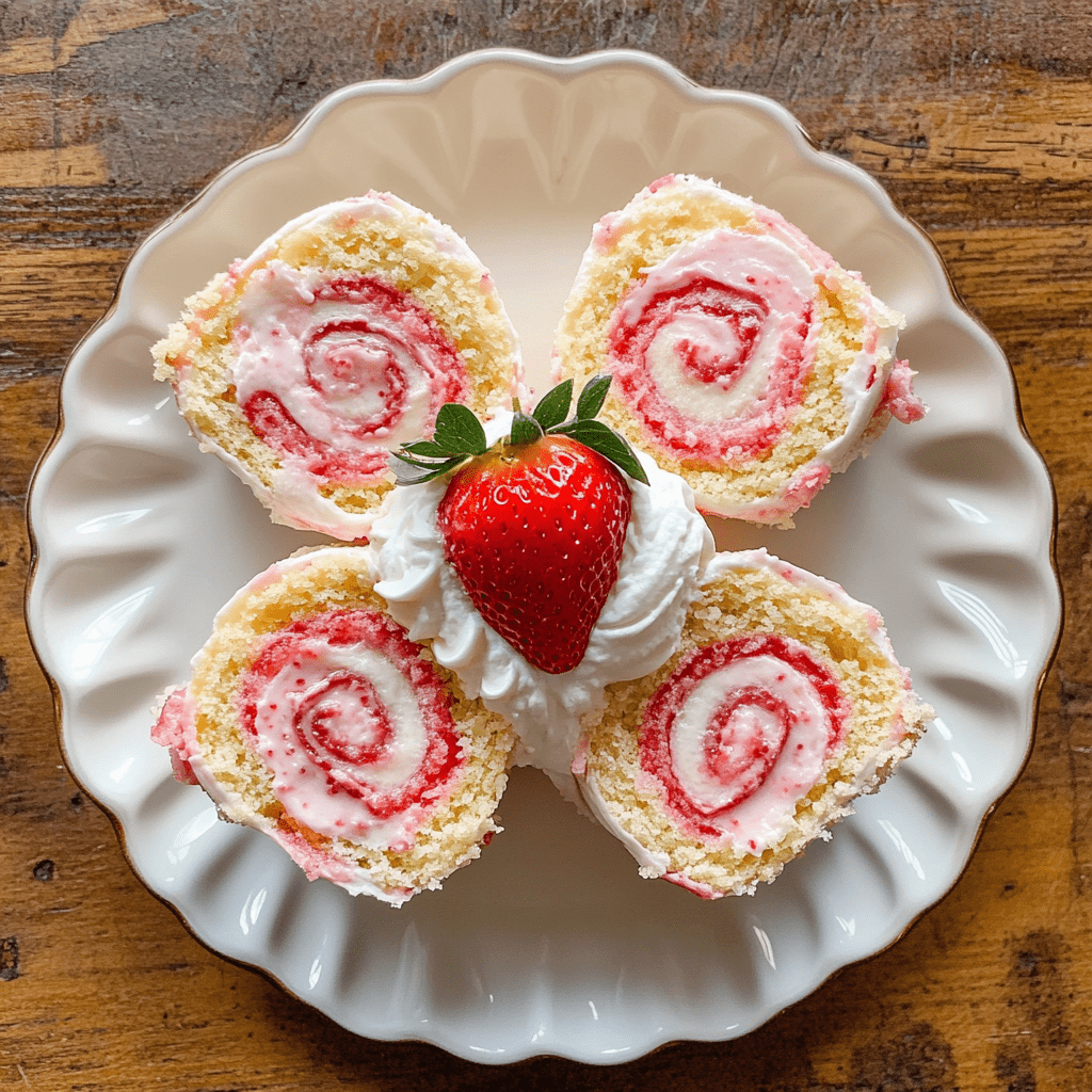 Sweet Strawberry Shortcake Cheesecake Rolls