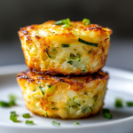 Crispy Parmesan Zucchini Potato Muffins