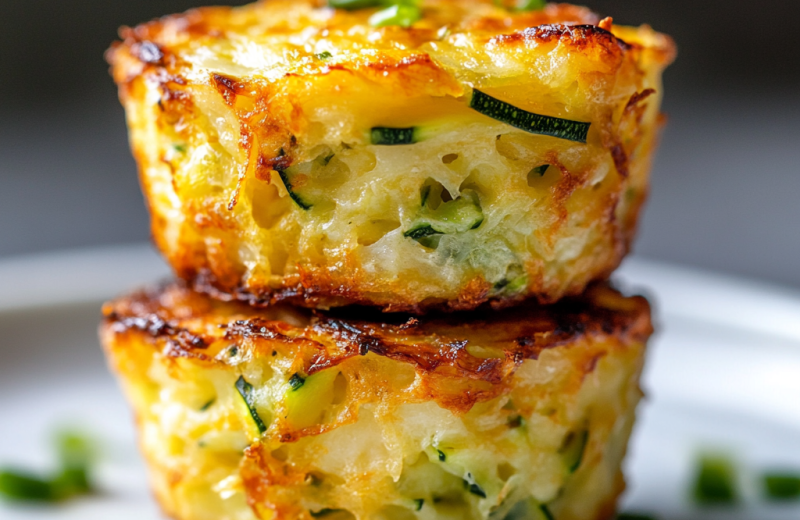 Crispy Parmesan Zucchini Potato Muffins