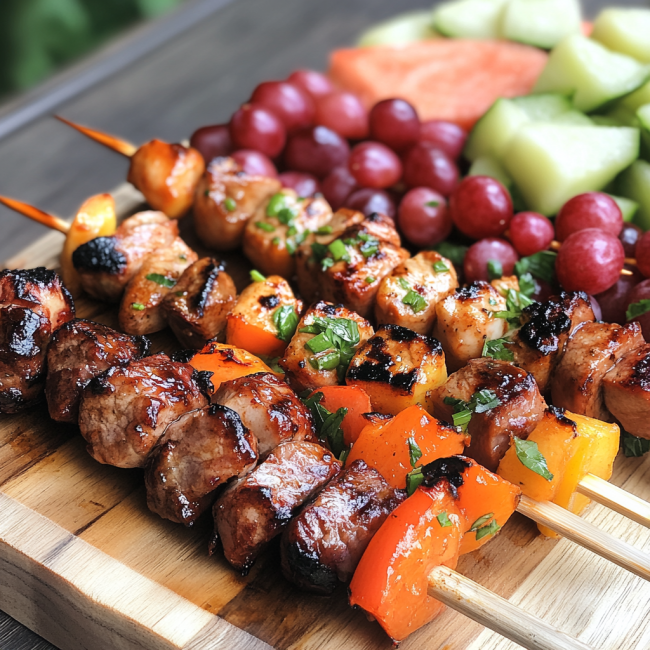 Steak Kebabs with Garlic-Rosemary Butter