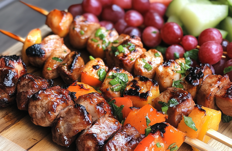 Steak Kebabs with Garlic-Rosemary Butter