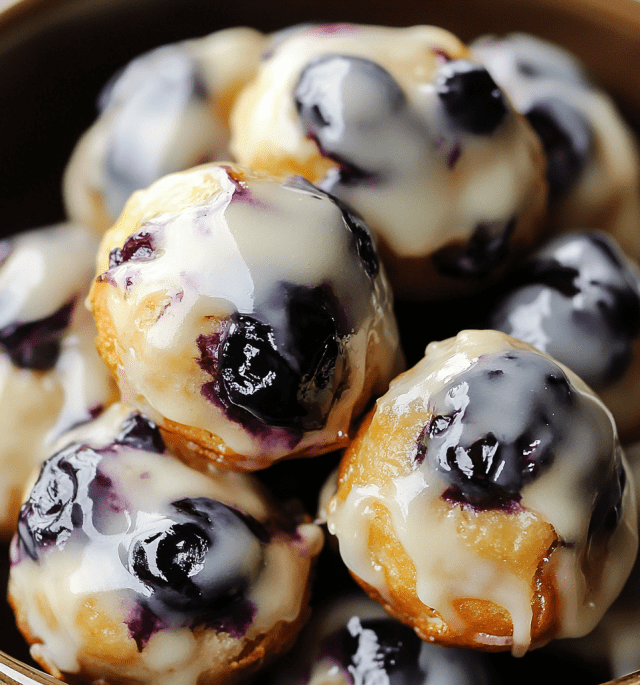 baked blueberry Greek yogurt fritters