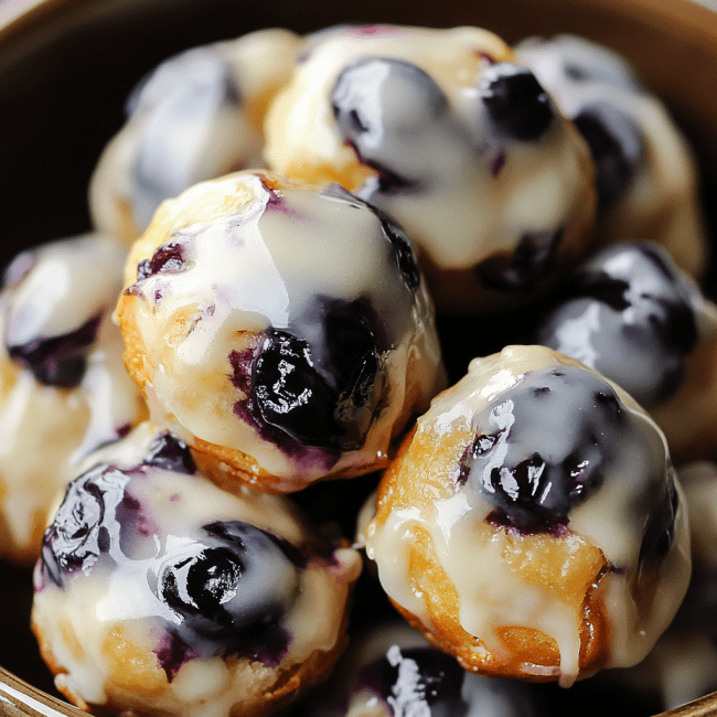 baked blueberry Greek yogurt fritters