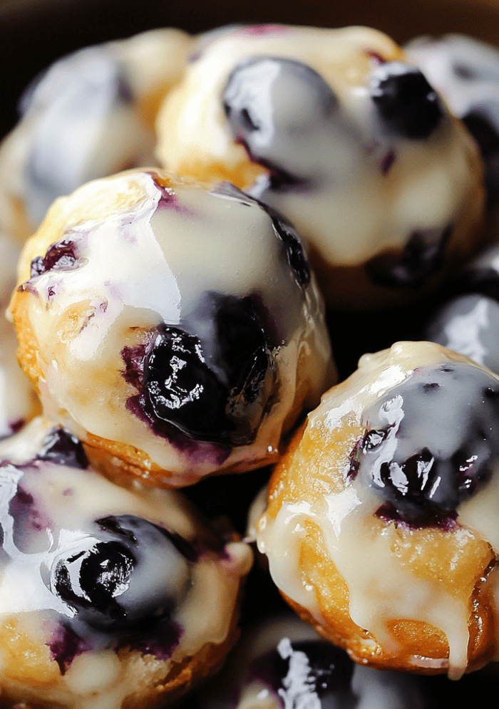 baked blueberry Greek yogurt fritters