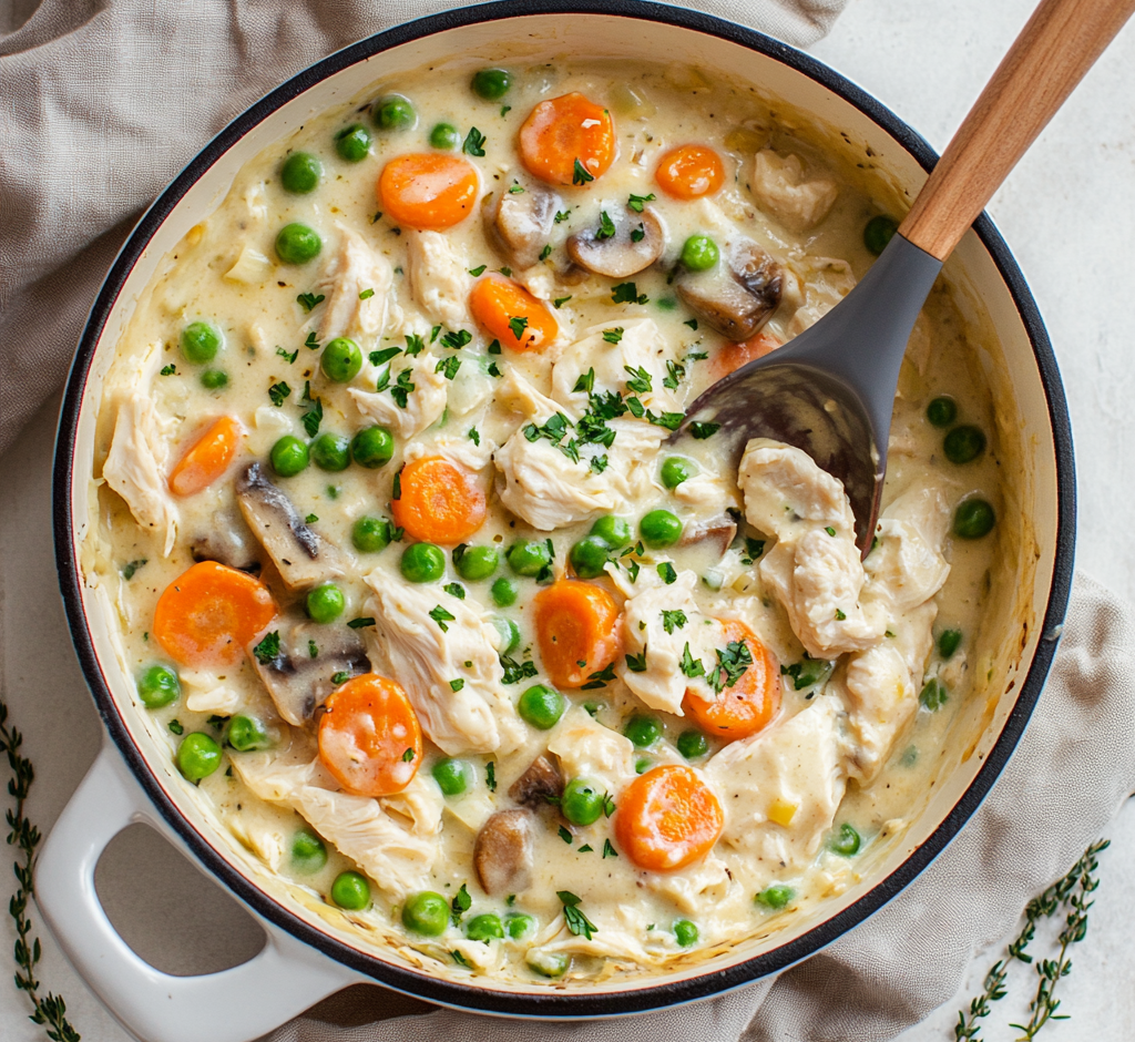 Crustless Chicken Pot Pie