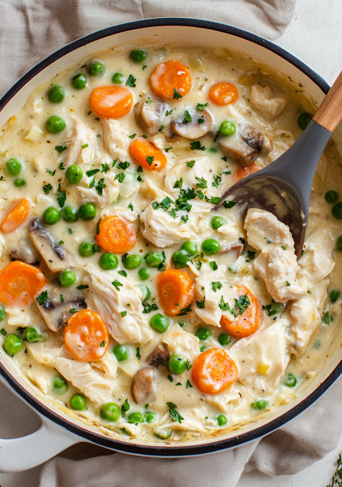 Crustless Chicken Pot Pie