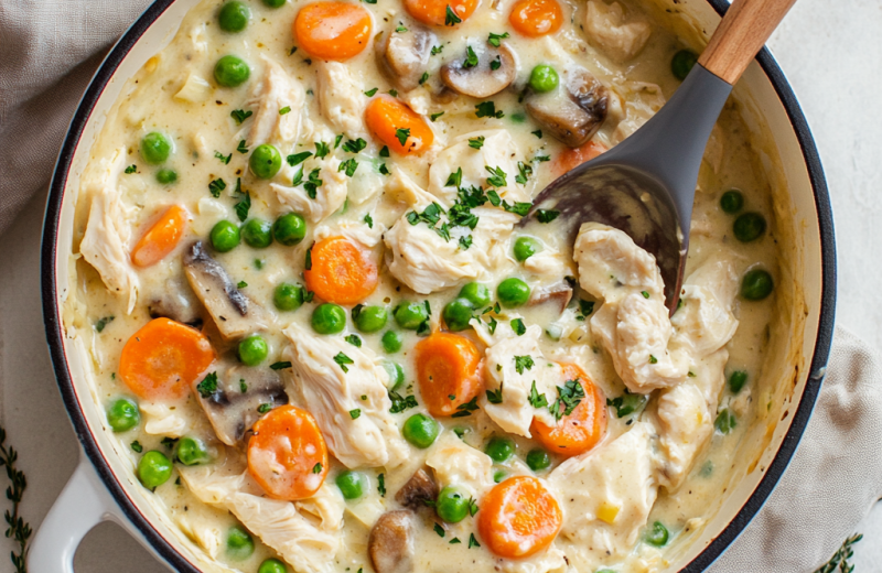 Crustless Chicken Pot Pie