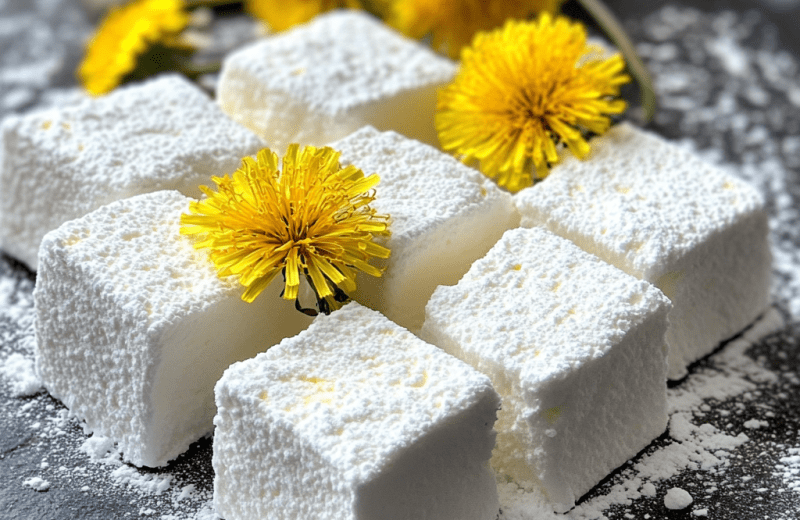 Dandelion & Honey Marshmallows (No Corn Syrup!)