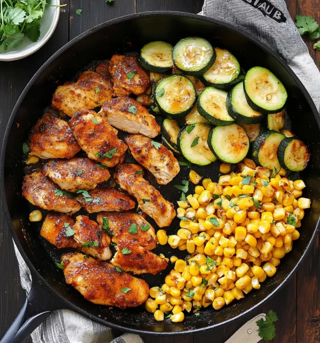 Garlic Butter Chicken with Zucchini & Corn