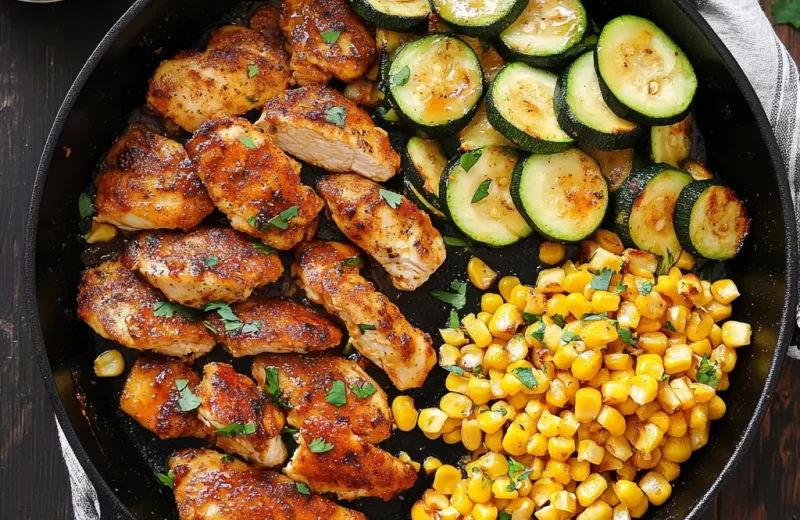 Garlic Butter Chicken with Zucchini & Corn