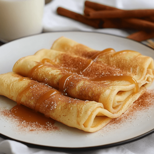Cinnamon Roll Protein Crepes