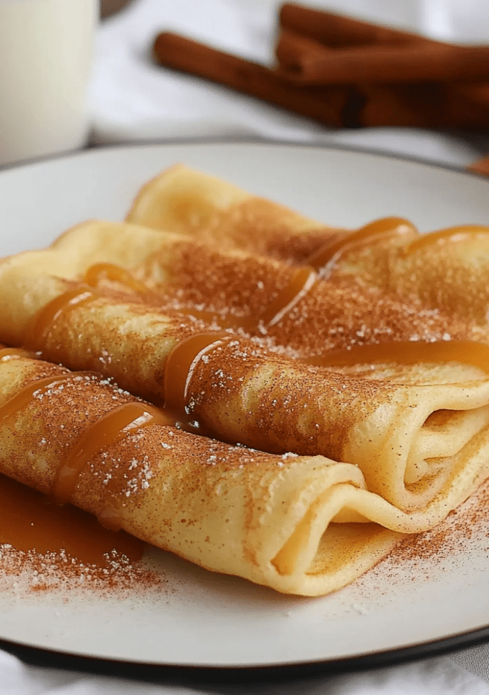Cinnamon Roll Protein Crepes