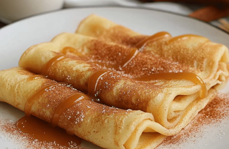 Cinnamon Roll Protein Crepes