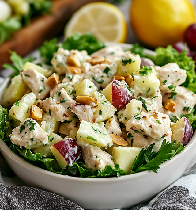 Creamy Chicken, Apple & Grape Salad