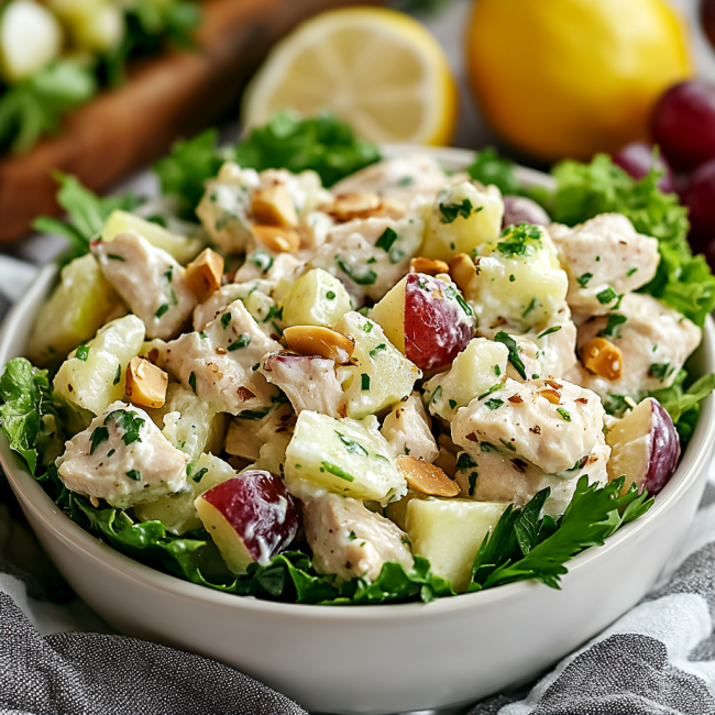 Creamy Chicken, Apple & Grape Salad
