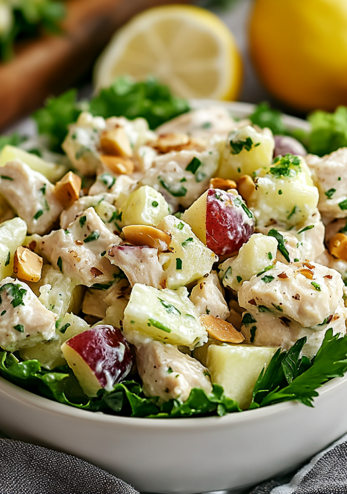 Creamy Chicken, Apple & Grape Salad