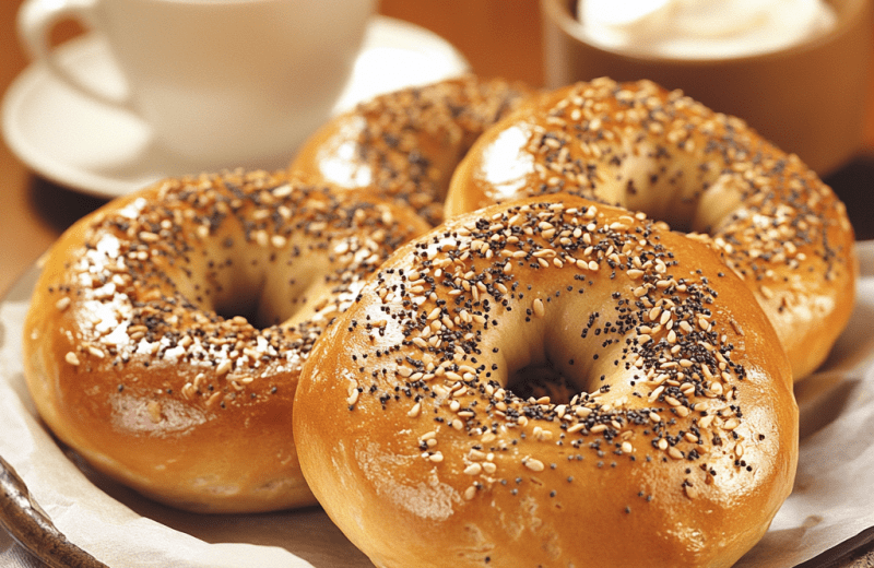 Air Fryer Protein Bagels