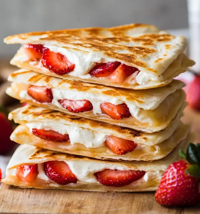 Strawberry Cream Cheese Quesadillas