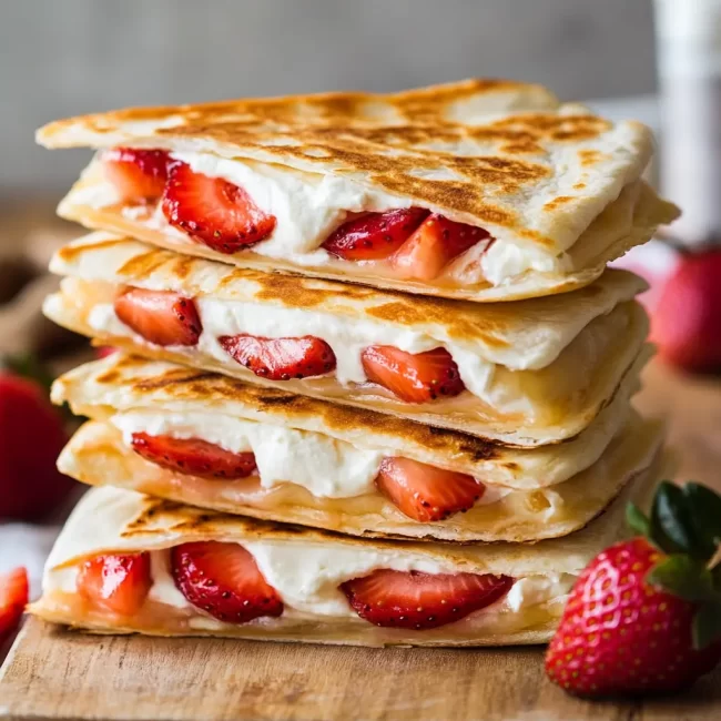 Strawberry Cream Cheese Quesadillas