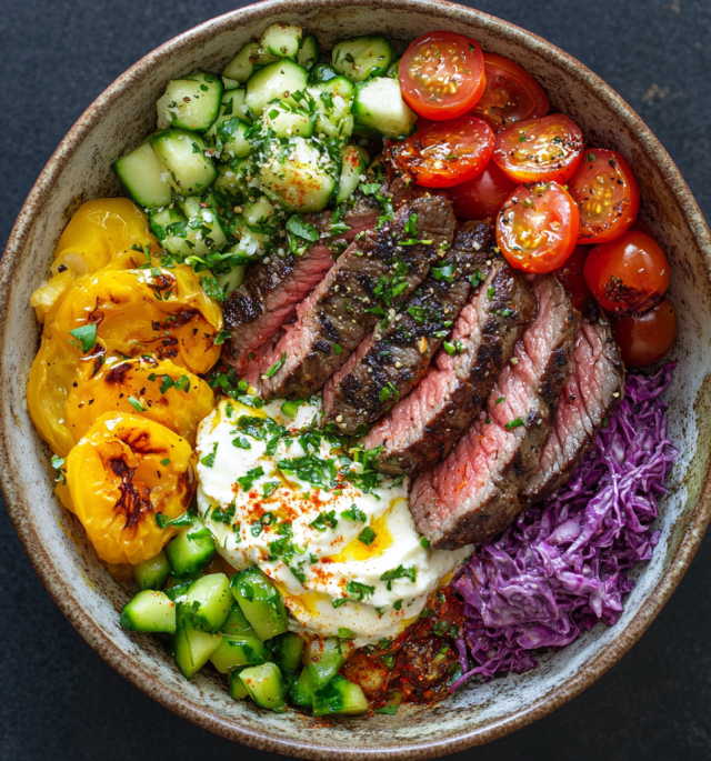 Mediterranean Steak Bowls