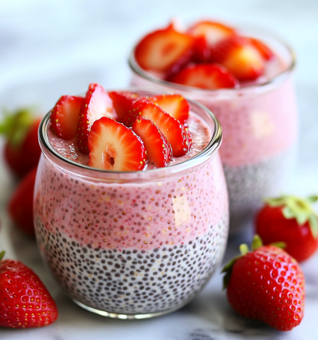 Strawberries and Cream Overnight Oats