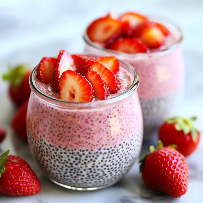 Strawberries and Cream Overnight Oats