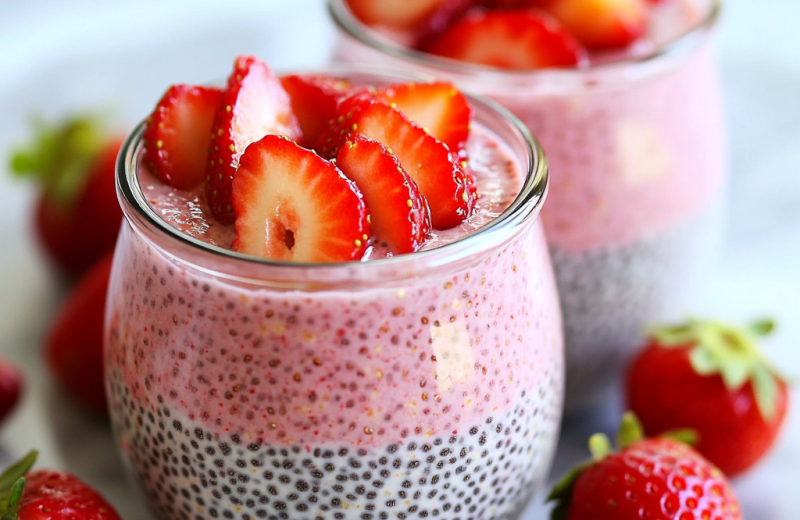 Strawberries and Cream Overnight Oats