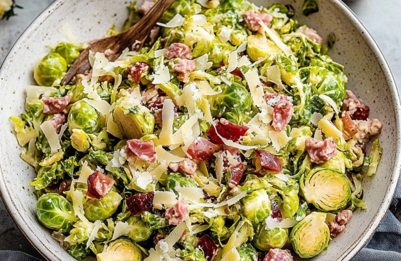 Italian Chopped Brussels Sprouts Salad