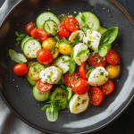 Tomato Cucumber Mozzarella Salad