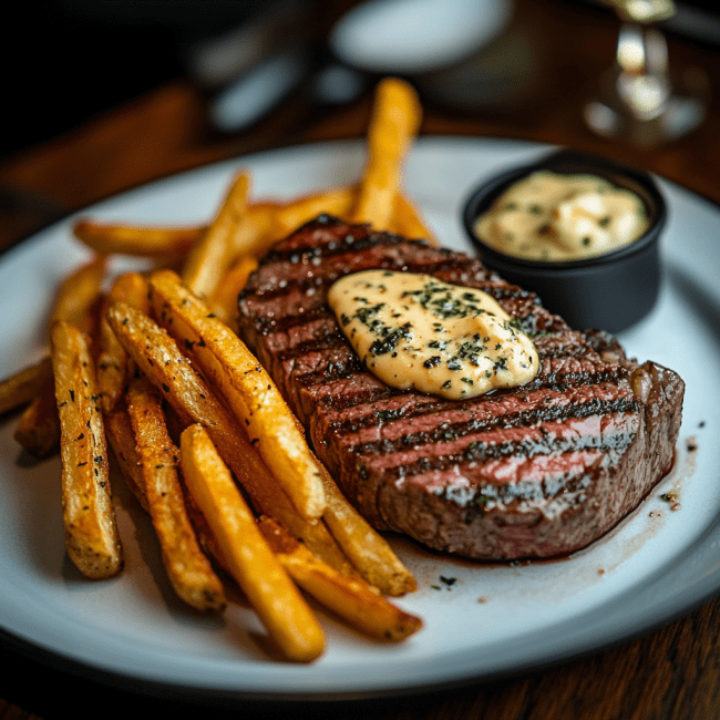 Steak Frites With Garlic Butter
