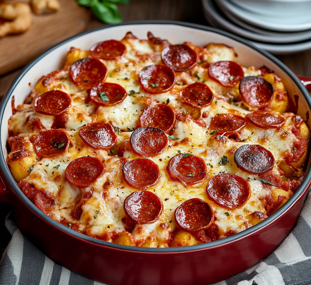 Pepperoni Pizza Casserole