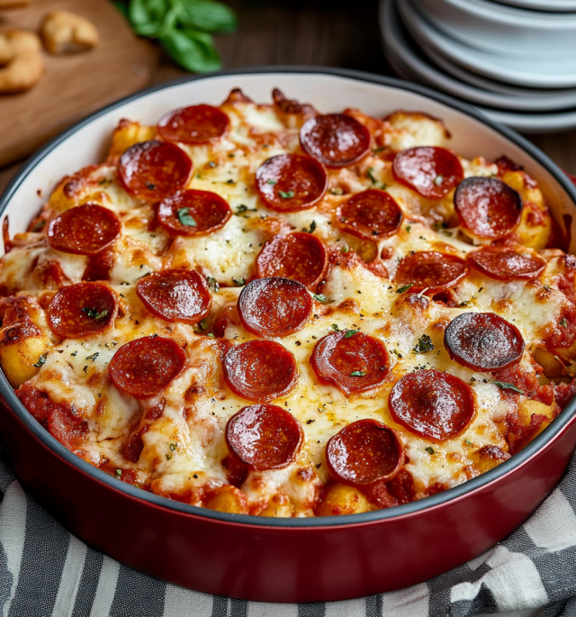 Pepperoni Pizza Casserole
