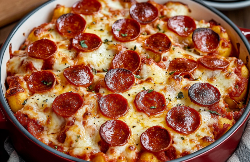 Pepperoni Pizza Casserole