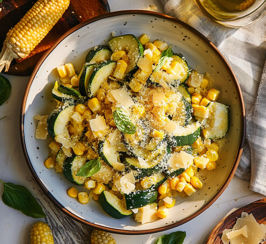 Parmesan Zucchini and Corn