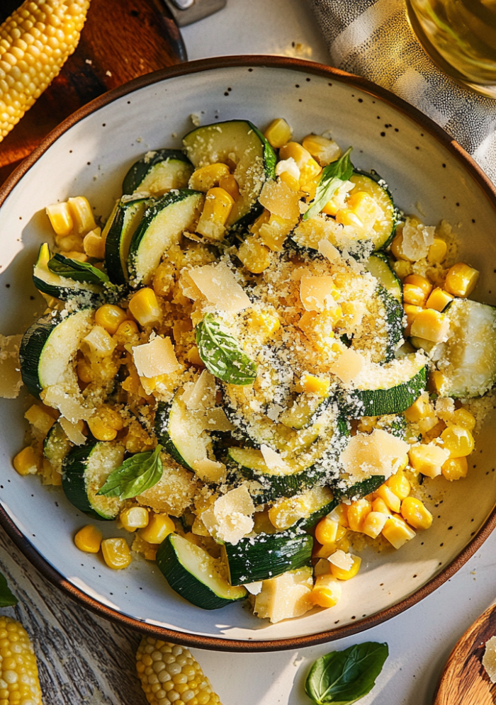 Parmesan Zucchini and Corn