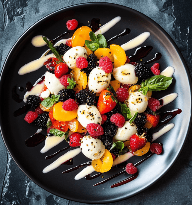 Summer Fruit Caprese Salad