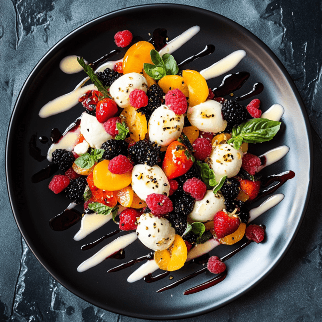 Summer Fruit Caprese Salad