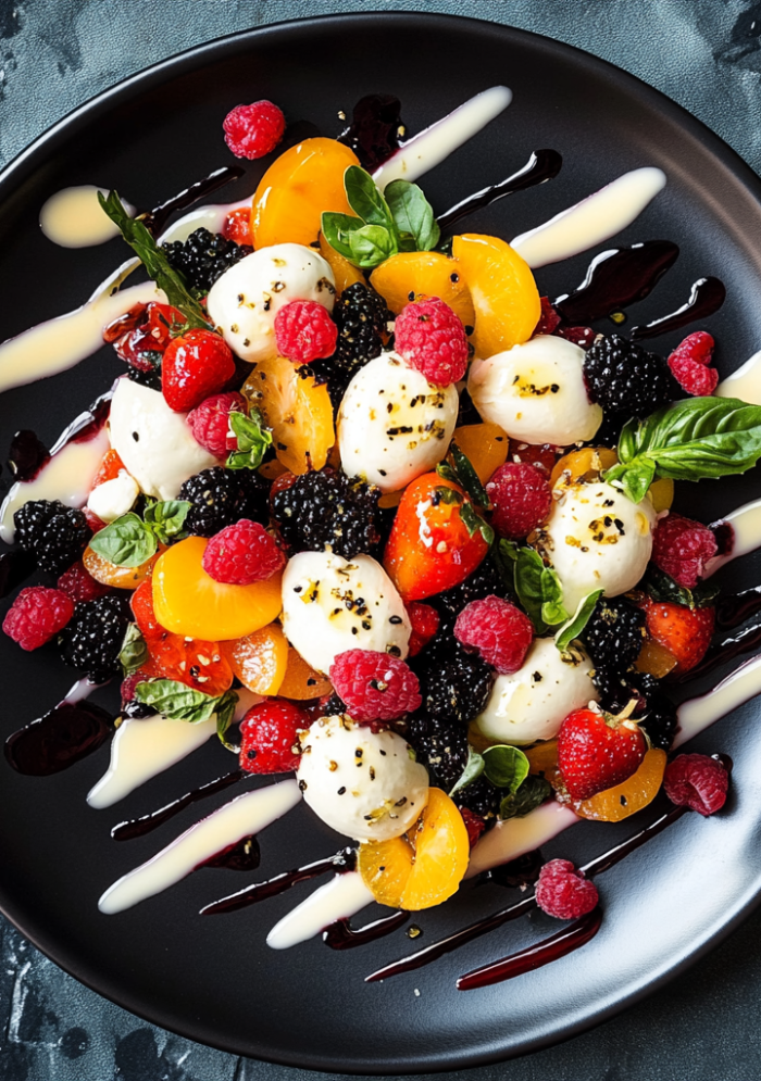 Summer Fruit Caprese Salad