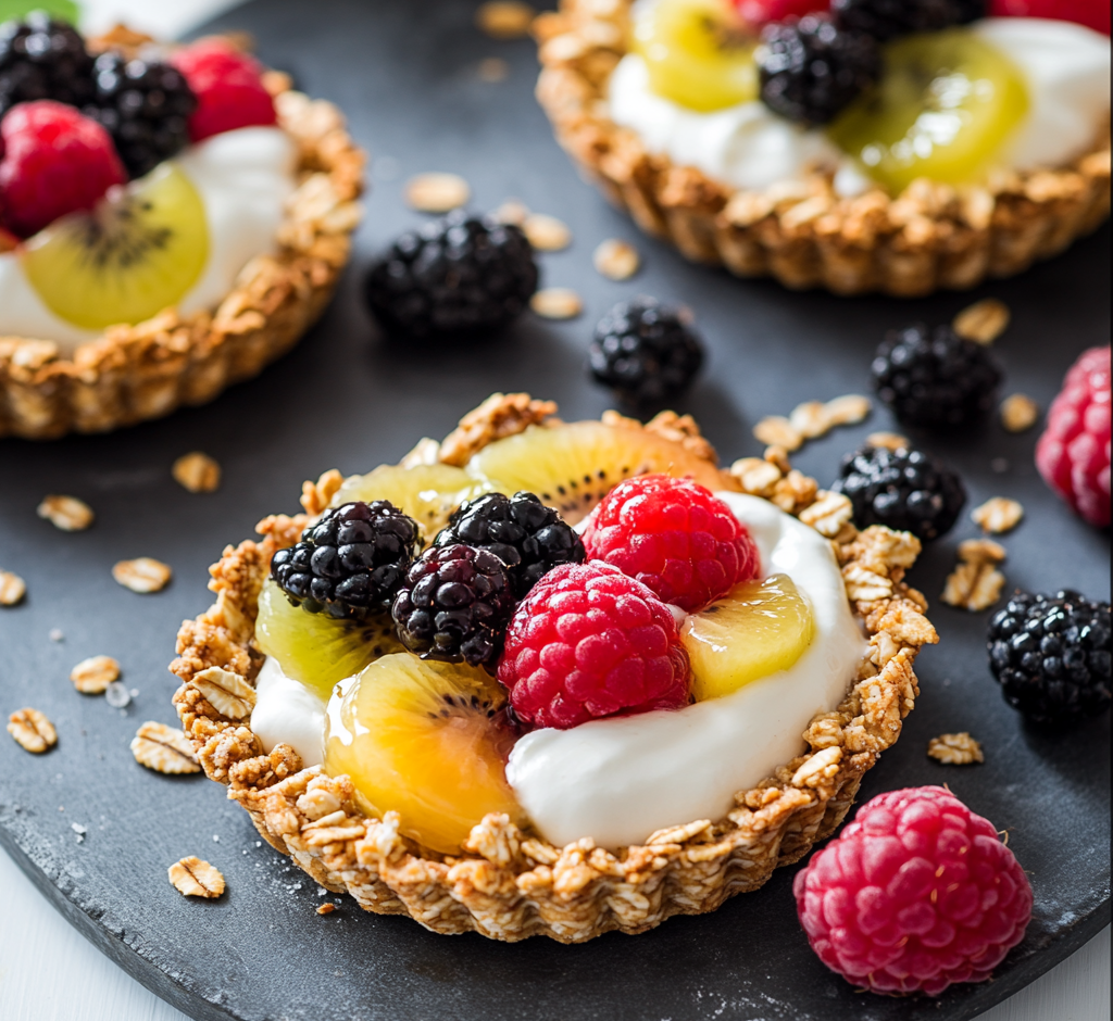 Breakfast Fruit Tarts with Granola Crust