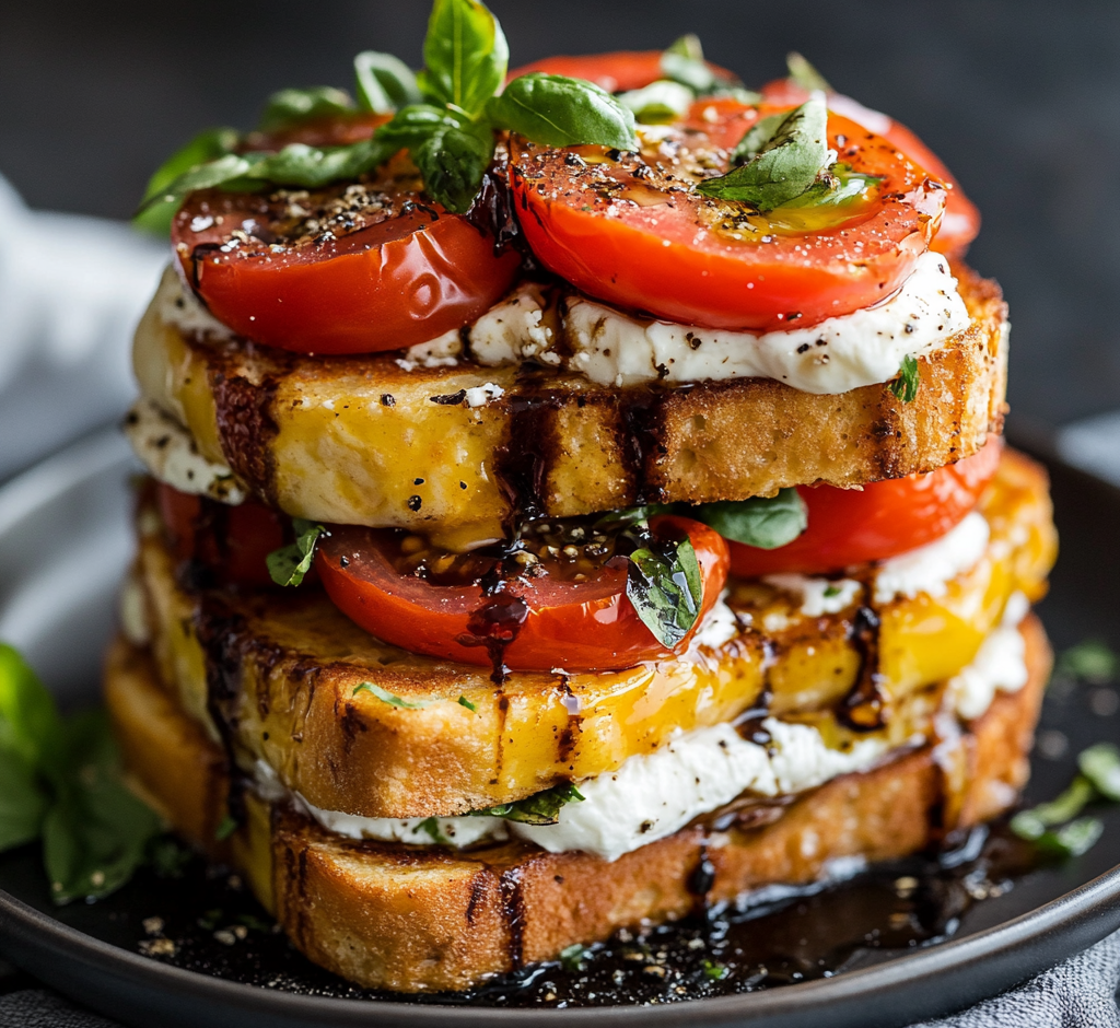 Savory Tomato Herb French Toast Stacks
