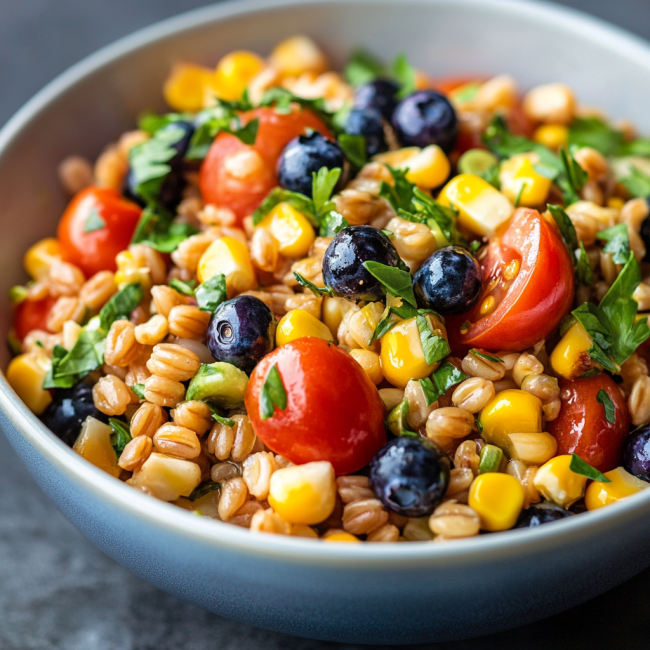 Rainbow Farro Salad