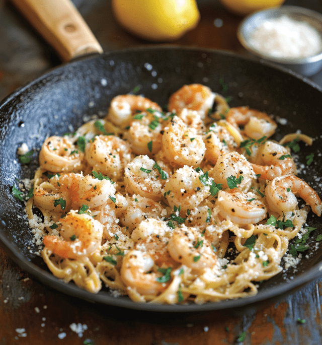 Shrimp Scampi Griddle Pasta