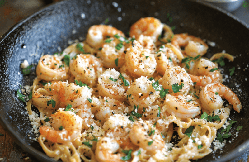 Shrimp Scampi Griddle Pasta