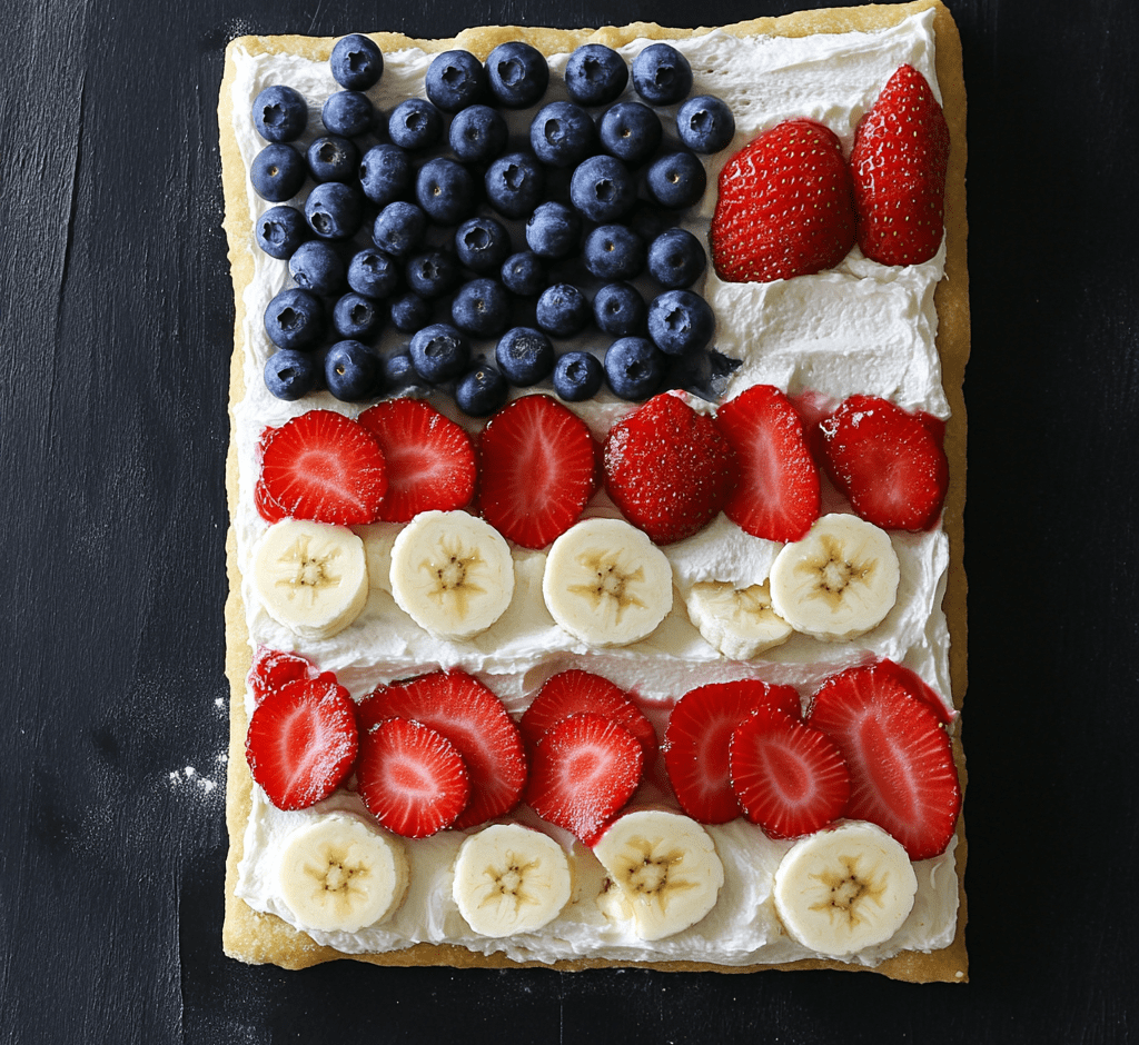 Sugar Cookie Flag Fruit Pizza