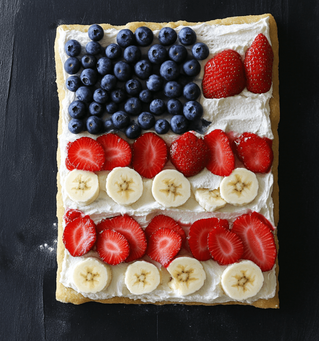 Sugar Cookie Flag Fruit Pizza