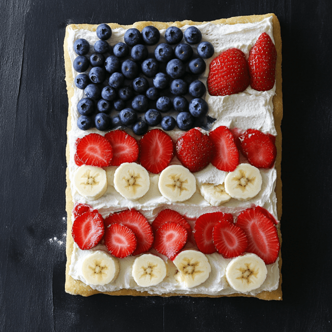 Sugar Cookie Flag Fruit Pizza