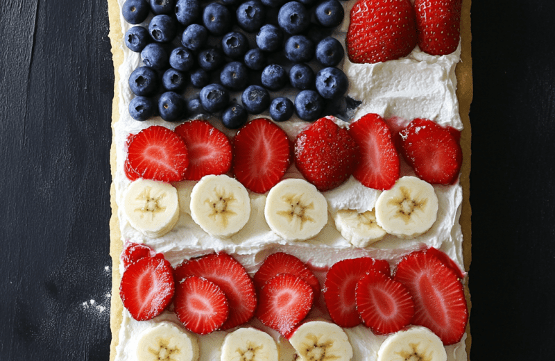 Sugar Cookie Flag Fruit Pizza